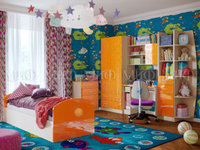 Детская комната Юниор-2 Оранжевый металлик в Новом Уренгое - novyj-urengoj.magazinmebel.ru | фото