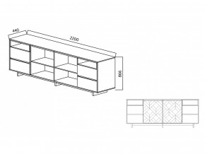 Комодино Moderno-2200 Ф2 в Новом Уренгое - novyj-urengoj.magazinmebel.ru | фото - изображение 4