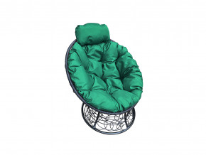 Кресло Папасан мини с ротангом зелёная подушка в Новом Уренгое - novyj-urengoj.magazinmebel.ru | фото