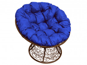 Кресло Папасан с ротангом синяя подушка в Новом Уренгое - novyj-urengoj.magazinmebel.ru | фото