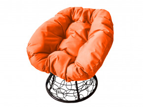 Кресло Пончик с ротангом оранжевая подушка в Новом Уренгое - novyj-urengoj.magazinmebel.ru | фото