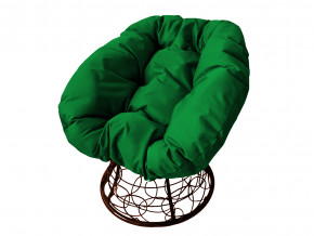 Кресло Пончик с ротангом зелёная подушка в Новом Уренгое - novyj-urengoj.magazinmebel.ru | фото