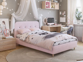Кровать 1200 Лео велюр нежно-розовый в Новом Уренгое - novyj-urengoj.magazinmebel.ru | фото - изображение 4