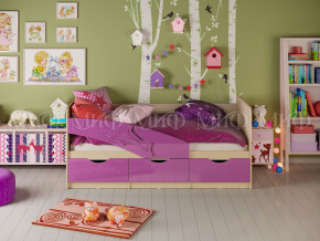 Кровать Дельфин 1600 Фиолетовый металлик в Новом Уренгое - novyj-urengoj.magazinmebel.ru | фото - изображение 1