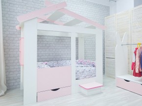 Кровать детская Теремок без ящика розовая в Новом Уренгое - novyj-urengoj.magazinmebel.ru | фото - изображение 2