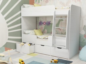 Кровать двухъярусная Малыш двойняшка белый в Новом Уренгое - novyj-urengoj.magazinmebel.ru | фото - изображение 1
