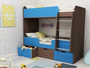 Кровать двухъярусная Малыш двойняшка бодега-голубой в Новом Уренгое - novyj-urengoj.magazinmebel.ru | фото