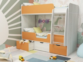 Кровать двухъярусная Малыш двойняшка винтерберг-оранжевый в Новом Уренгое - novyj-urengoj.magazinmebel.ru | фото - изображение 1