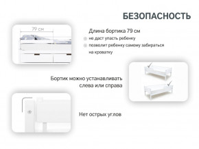 Кровать-тахта Svogen с ящиками и бортиком мятно-белый в Новом Уренгое - novyj-urengoj.magazinmebel.ru | фото - изображение 2