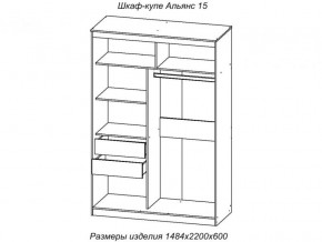 Шкаф-купе Альянс 15 комплект зеркал №2 в Новом Уренгое - novyj-urengoj.magazinmebel.ru | фото - изображение 2